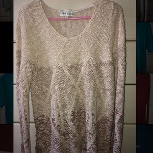 Ombré White to red sweater